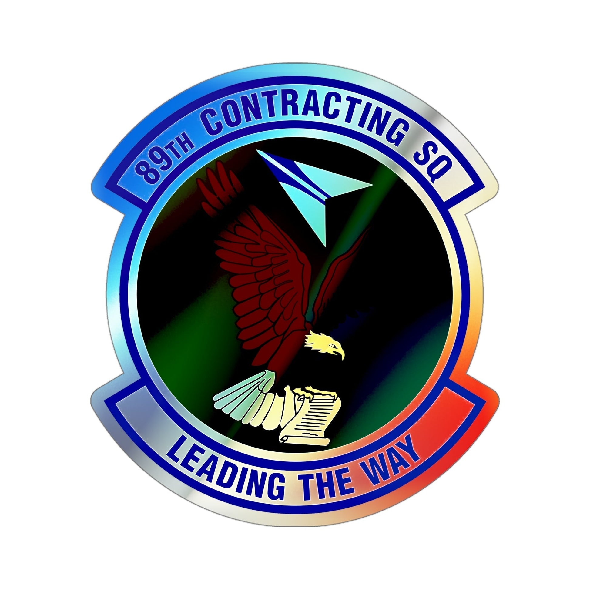 89th Contracting Squadron (U.S. Air Force) Holographic STICKER Die-Cut Vinyl Decal-4 Inch-The Sticker Space