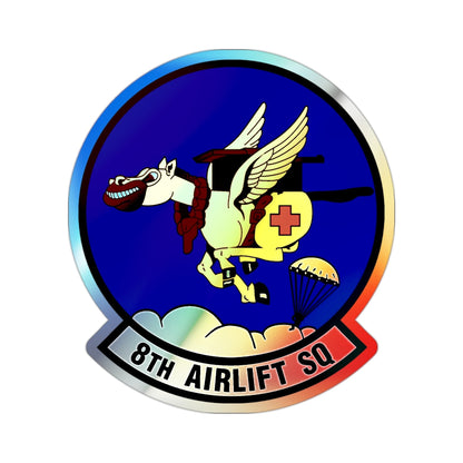 8th Airlift Squadron (U.S. Air Force) Holographic STICKER Die-Cut Vinyl Decal-2 Inch-The Sticker Space