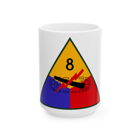 8th Armored Division (U.S. Army) White Coffee Mug-15oz-The Sticker Space
