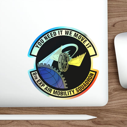 8th Expeditionary Air Mobility Squadron (U.S. Air Force) Holographic STICKER Die-Cut Vinyl Decal-The Sticker Space