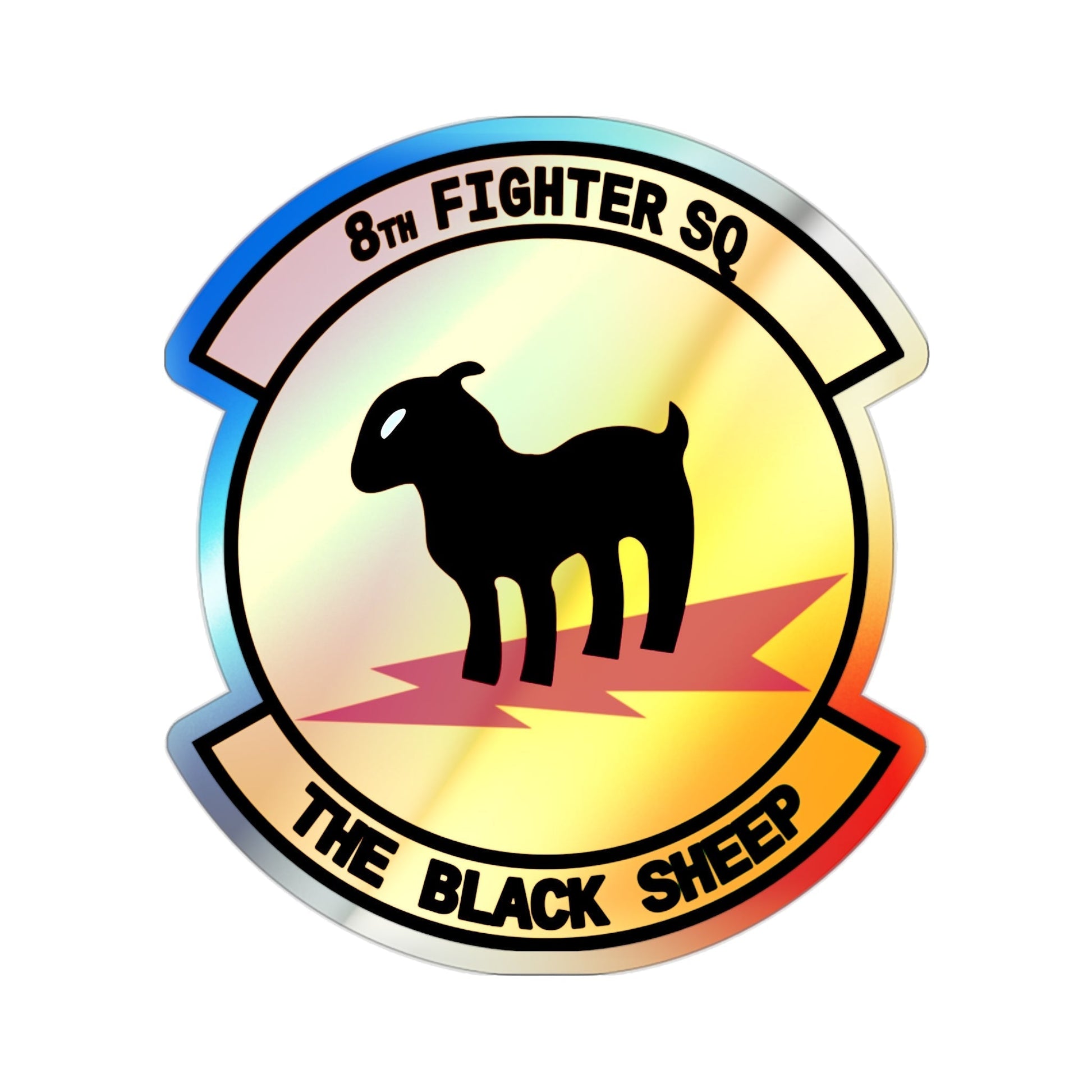 8th Fighter Squadron (U.S. Air Force) Holographic STICKER Die-Cut Vinyl Decal-2 Inch-The Sticker Space