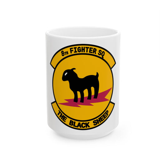 8th Fighter Squadron (U.S. Air Force) White Coffee Mug-15oz-The Sticker Space