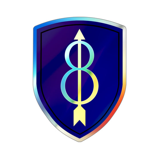 8th Infantry Division (U.S. Army) Holographic STICKER Die-Cut Vinyl Decal-6 Inch-The Sticker Space