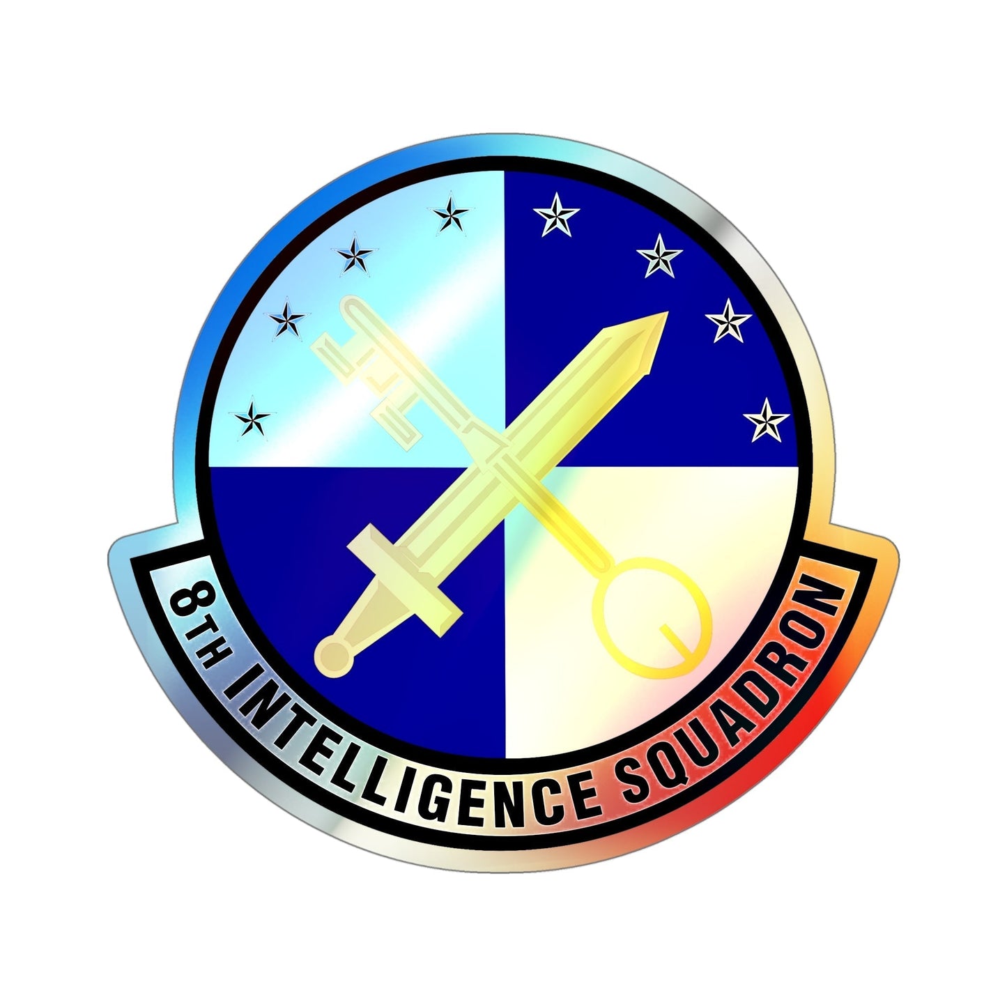 8th Intelligence Squadron (U.S. Air Force) Holographic STICKER Die-Cut Vinyl Decal-5 Inch-The Sticker Space
