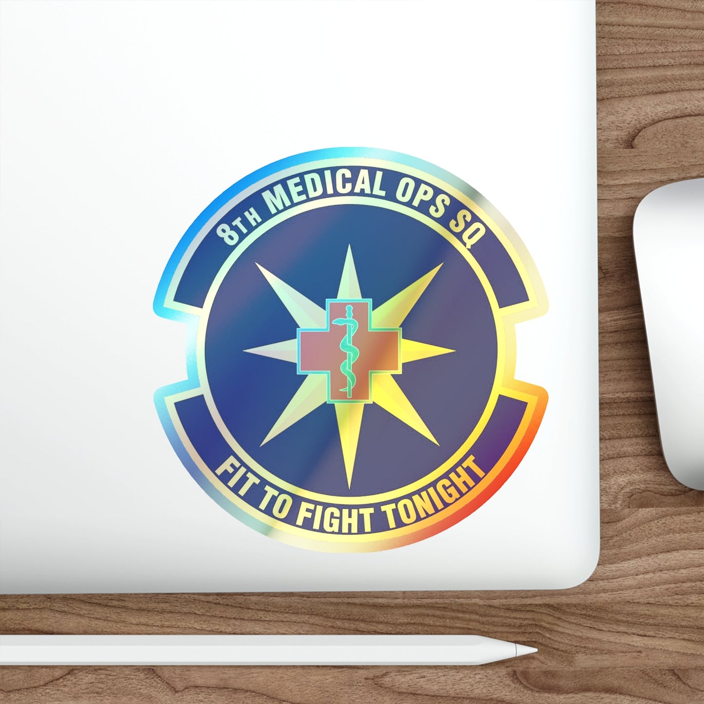 8th Medical Operations Squadron (U.S. Air Force) Holographic STICKER Die-Cut Vinyl Decal-The Sticker Space