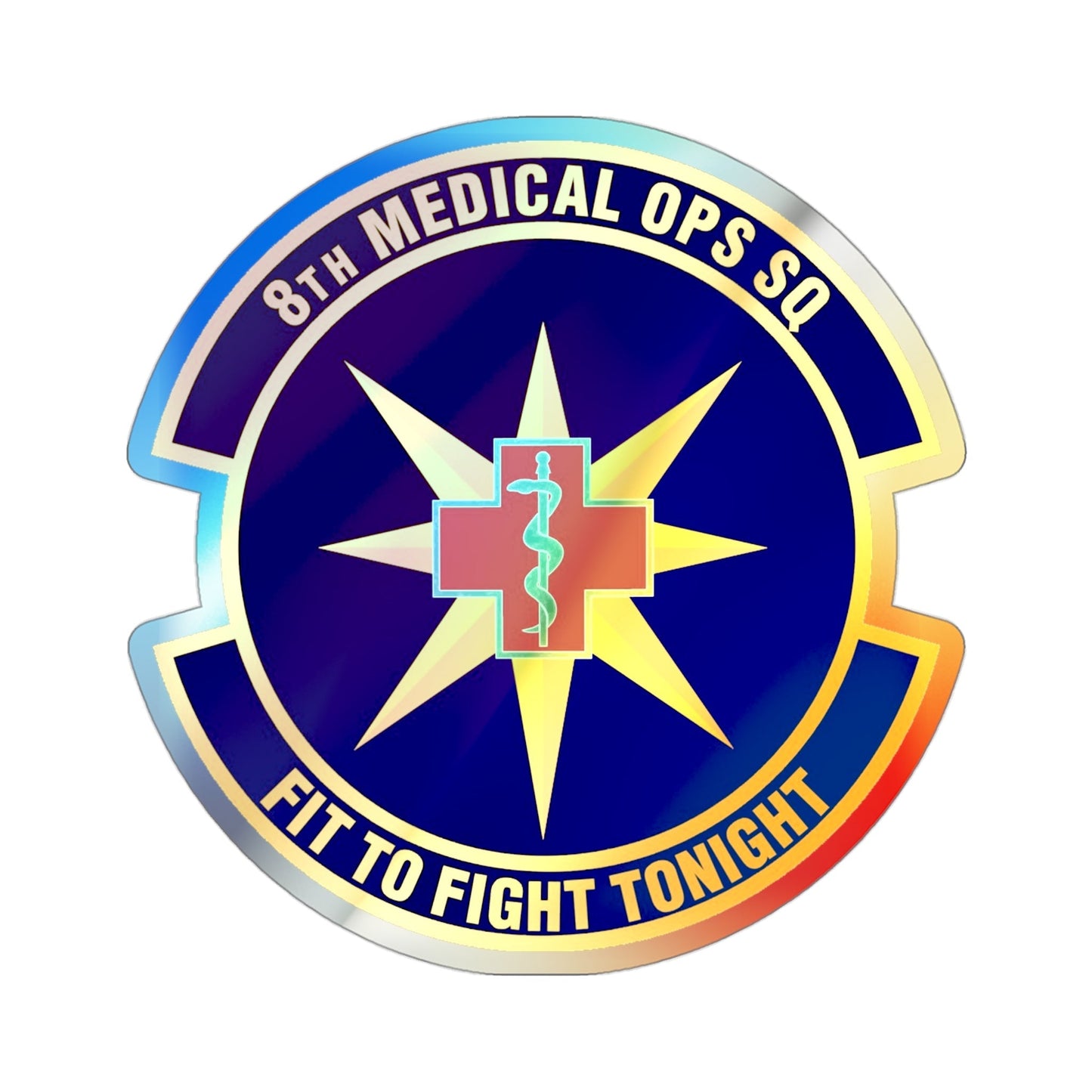 8th Medical Operations Squadron (U.S. Air Force) Holographic STICKER Die-Cut Vinyl Decal-3 Inch-The Sticker Space
