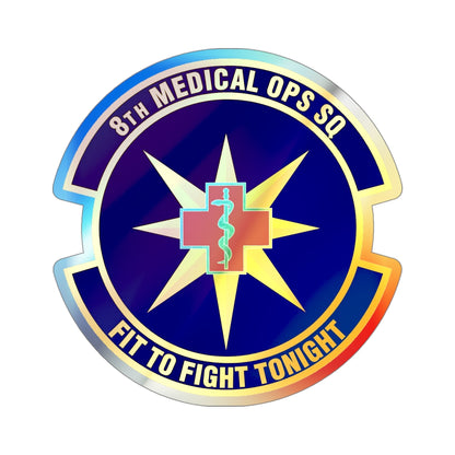 8th Medical Operations Squadron (U.S. Air Force) Holographic STICKER Die-Cut Vinyl Decal-4 Inch-The Sticker Space
