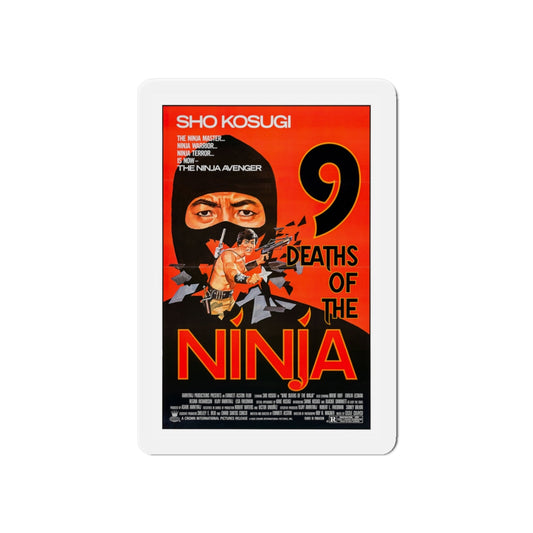 9 DEATHS OF THE NINJA 1985 Movie Poster - Die-Cut Magnet-6 × 6"-The Sticker Space