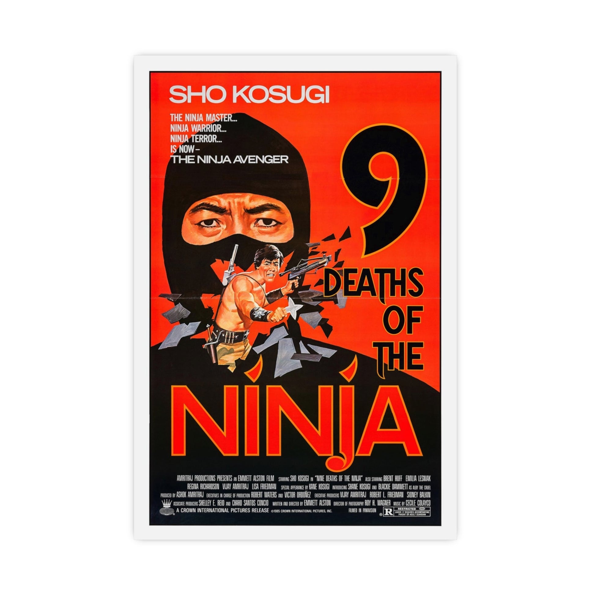 9 DEATHS OF THE NINJA 1985 - Paper Movie Poster-16″ x 24″ (Vertical)-The Sticker Space