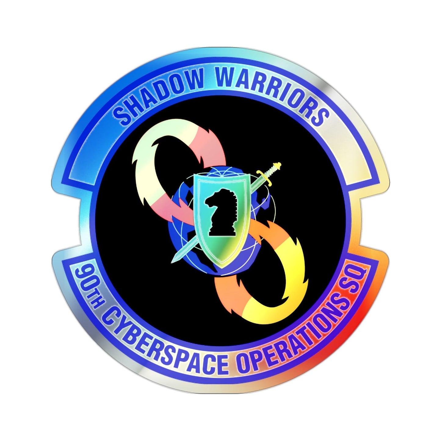 90 Cyberspace Operations Squadron ACC (U.S. Air Force) Holographic STICKER Die-Cut Vinyl Decal-2 Inch-The Sticker Space
