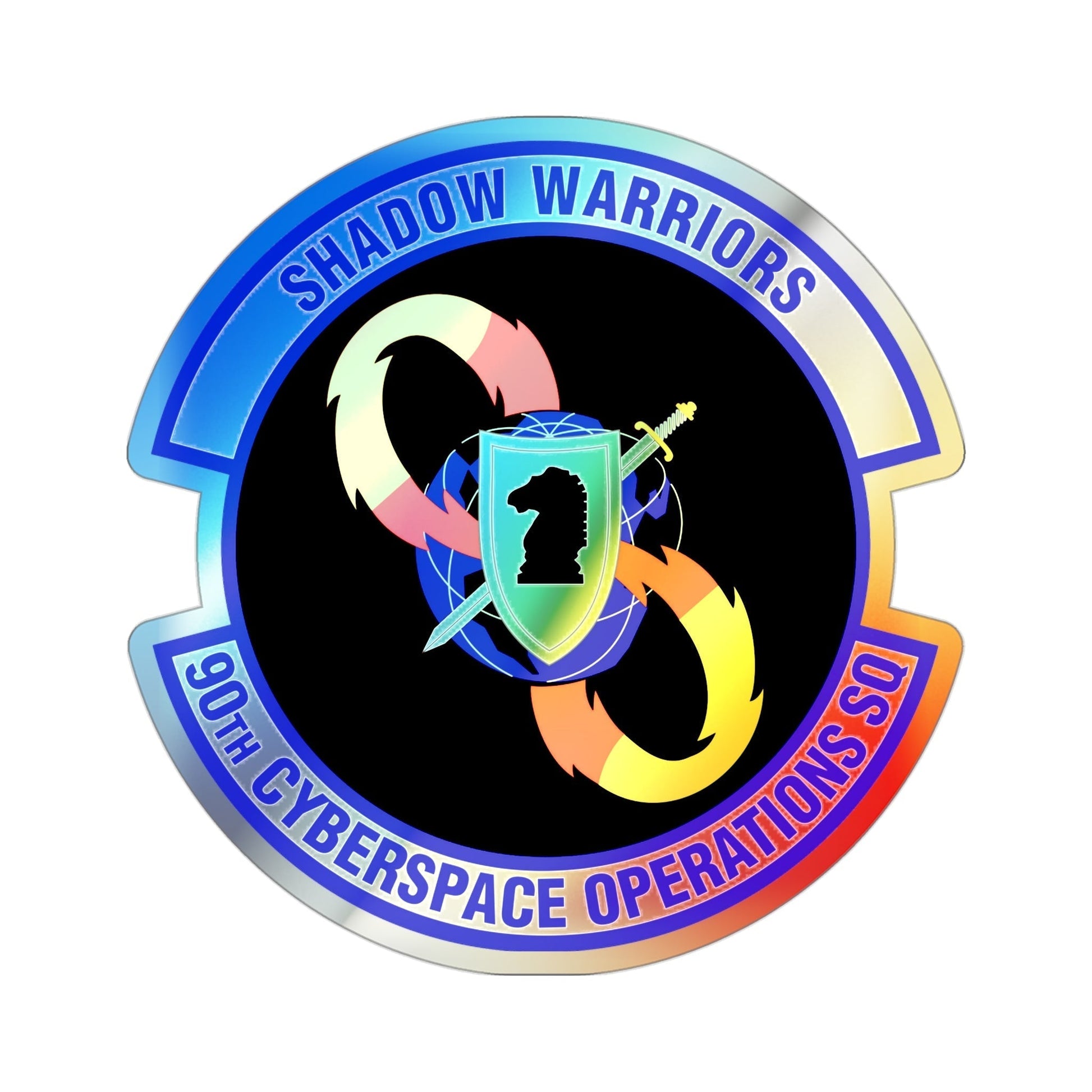 90 Cyberspace Operations Squadron ACC (U.S. Air Force) Holographic STICKER Die-Cut Vinyl Decal-3 Inch-The Sticker Space