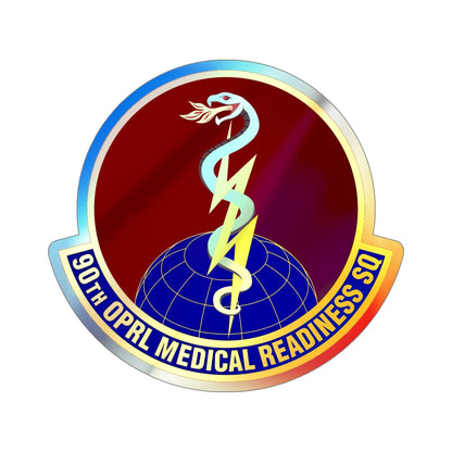 90 Operational Medical Readiness Squadron AFGSC (U.S. Air Force) Holographic STICKER Die-Cut Vinyl Decal-5 Inch-The Sticker Space