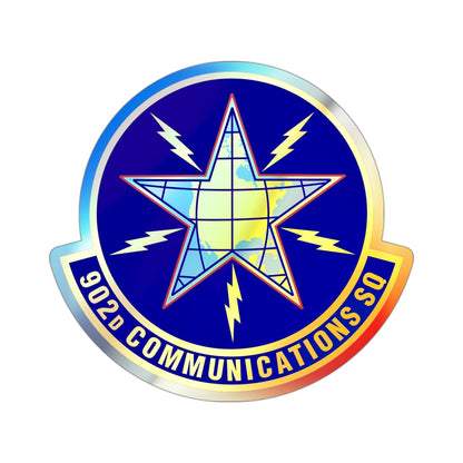 902d Communications Squadron (U.S. Air Force) Holographic STICKER Die-Cut Vinyl Decal-3 Inch-The Sticker Space