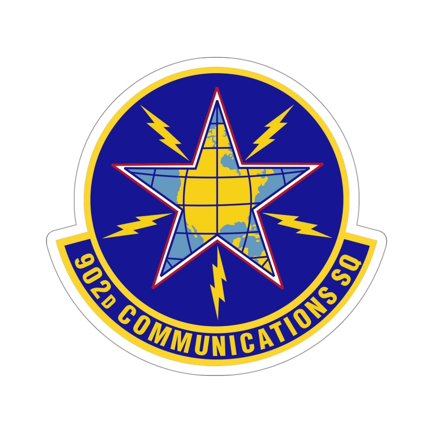 902d Communications Squadron (U.S. Air Force) STICKER Vinyl Die-Cut Decal-4 Inch-The Sticker Space