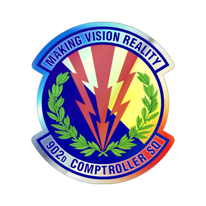 902d Comptroller Squadron (U.S. Air Force) Holographic STICKER Die-Cut Vinyl Decal-2 Inch-The Sticker Space