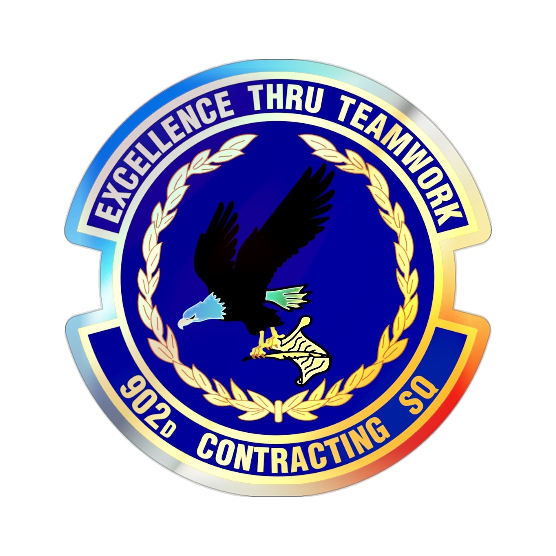 902d Contracting Squadron (U.S. Air Force) Holographic STICKER Die-Cut Vinyl Decal-2 Inch-The Sticker Space