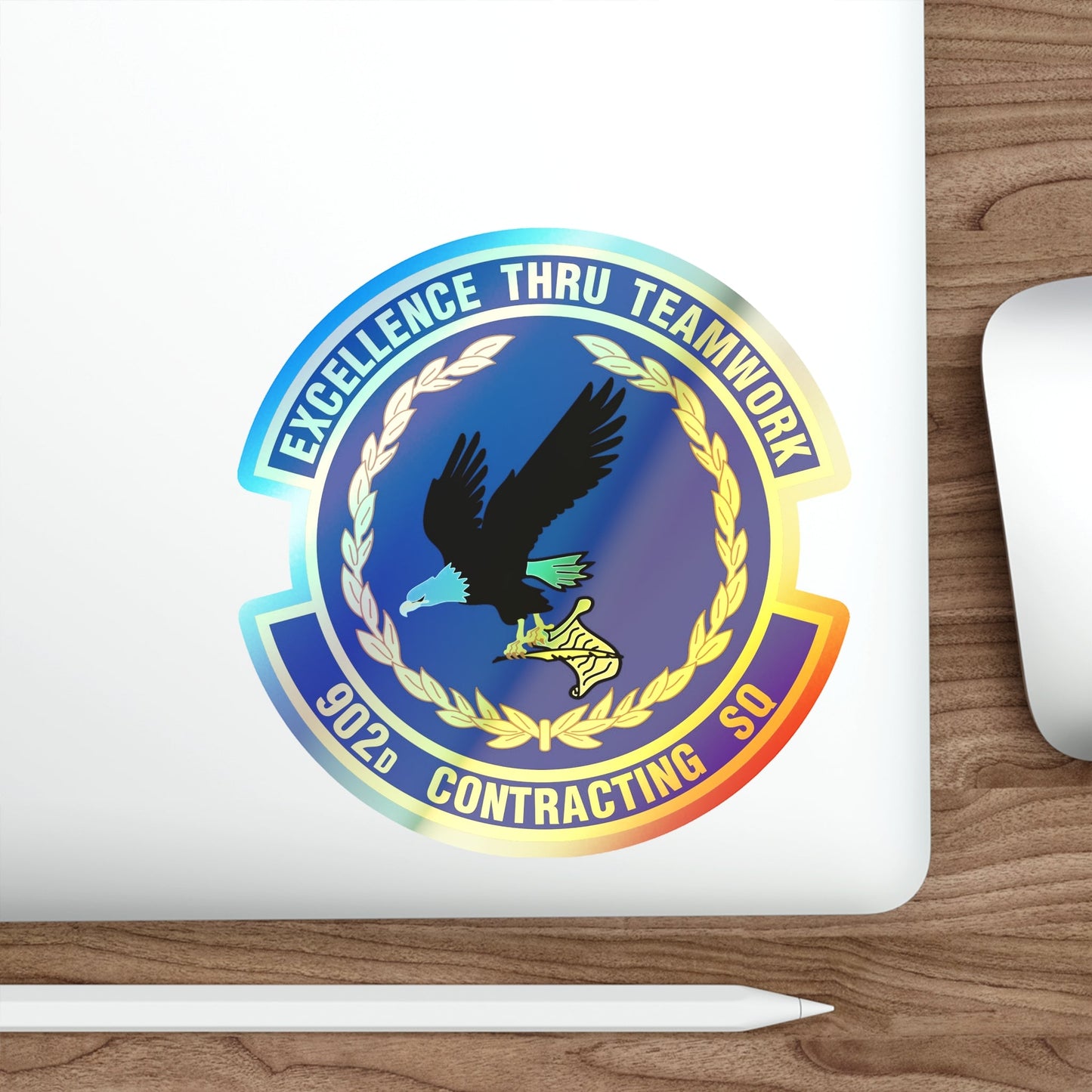 902d Contracting Squadron (U.S. Air Force) Holographic STICKER Die-Cut Vinyl Decal-The Sticker Space