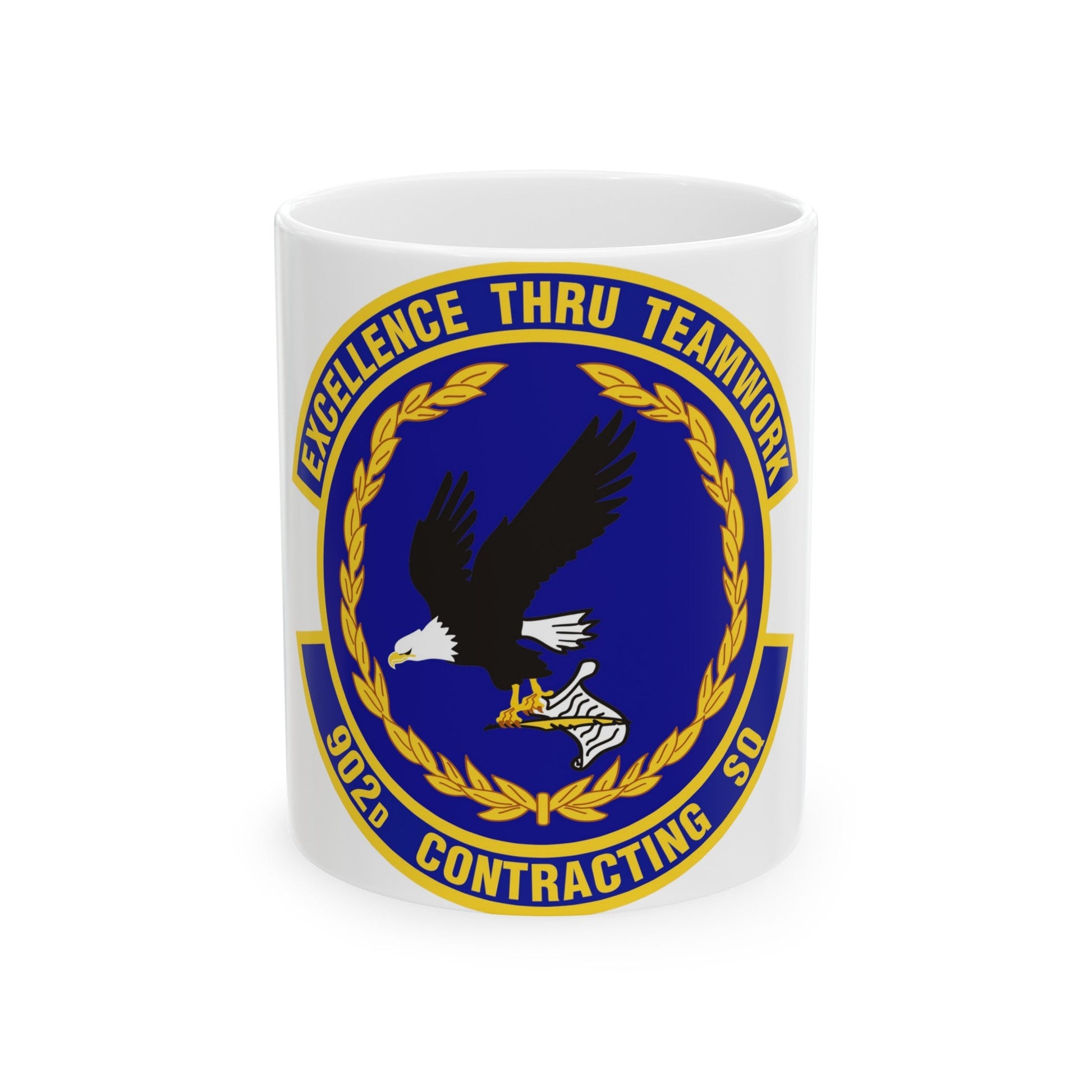 902d Contracting Squadron (U.S. Air Force) White Coffee Mug-11oz-The Sticker Space