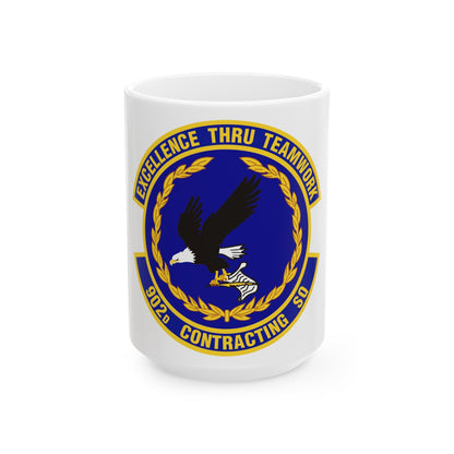902d Contracting Squadron (U.S. Air Force) White Coffee Mug-15oz-The Sticker Space