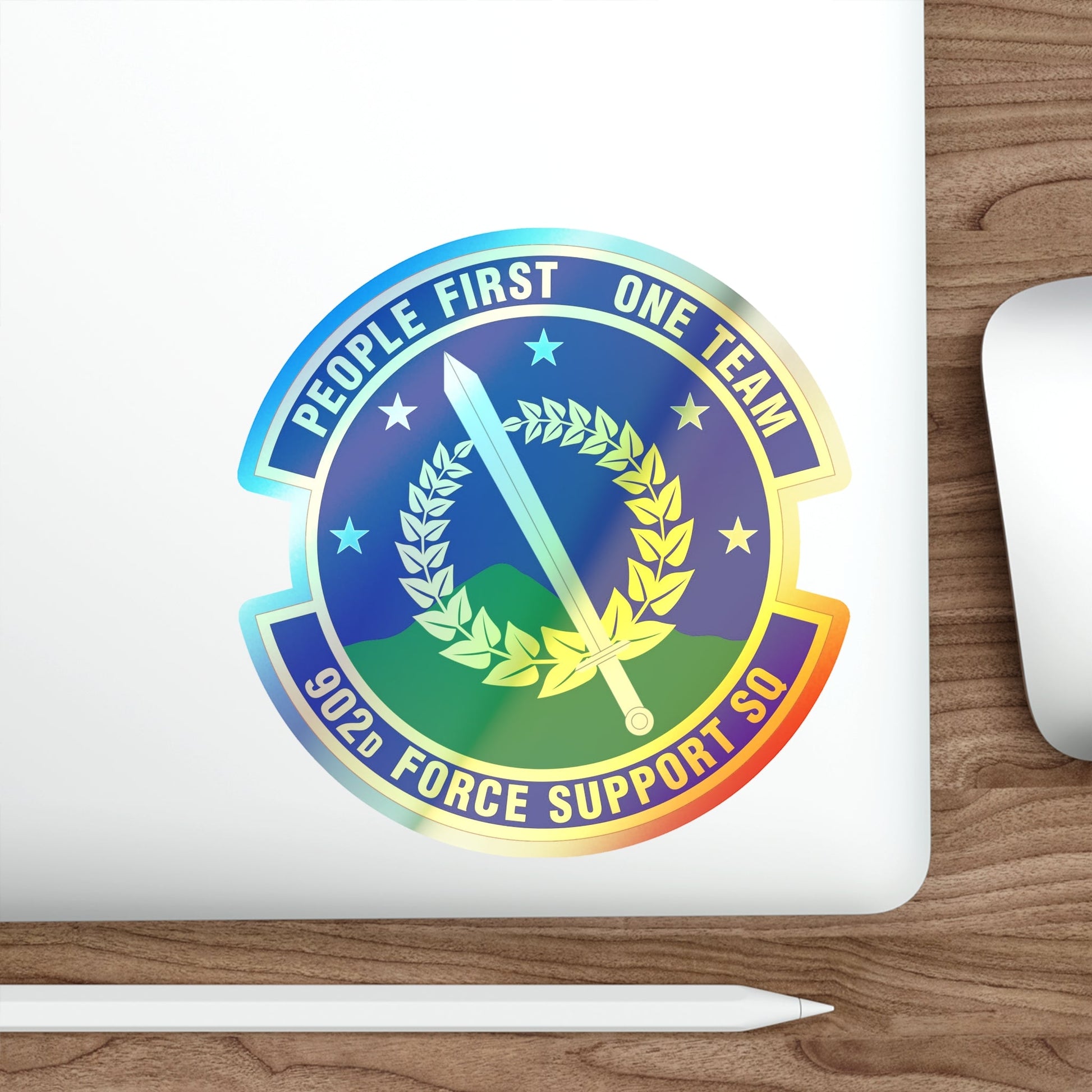 902d Force Support Squadron (U.S. Air Force) Holographic STICKER Die-Cut Vinyl Decal-The Sticker Space