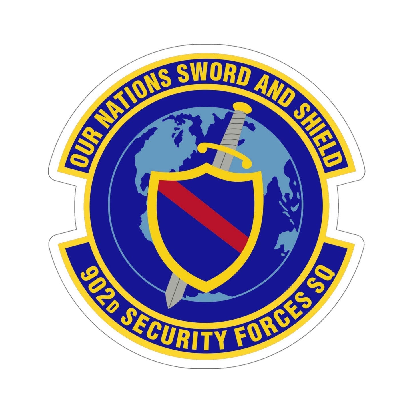 902d Security Forces Squadron (U.S. Air Force) STICKER Vinyl Die-Cut Decal-5 Inch-The Sticker Space