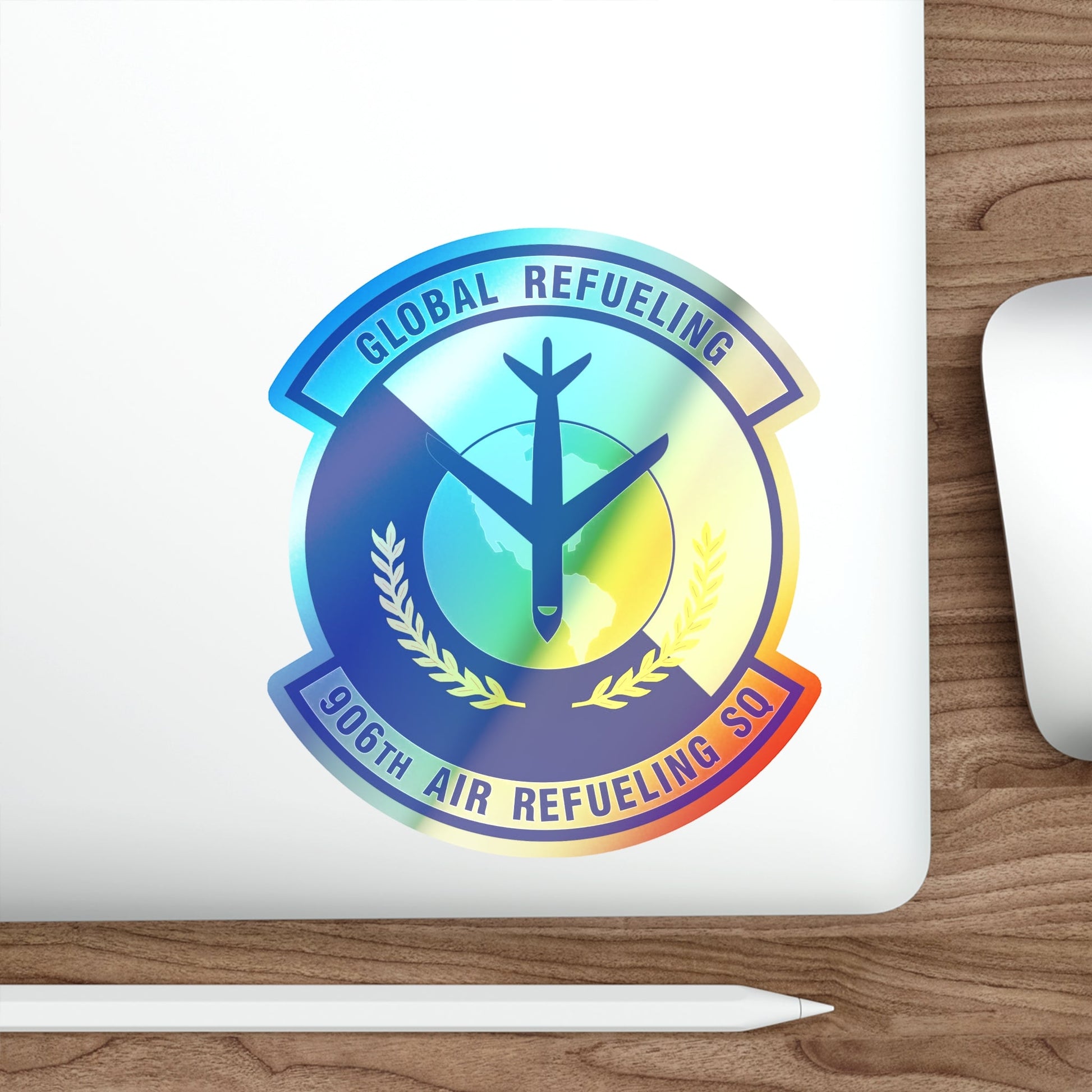 906th Air Refueling Squadron (U.S. Air Force) Holographic STICKER Die-Cut Vinyl Decal-The Sticker Space