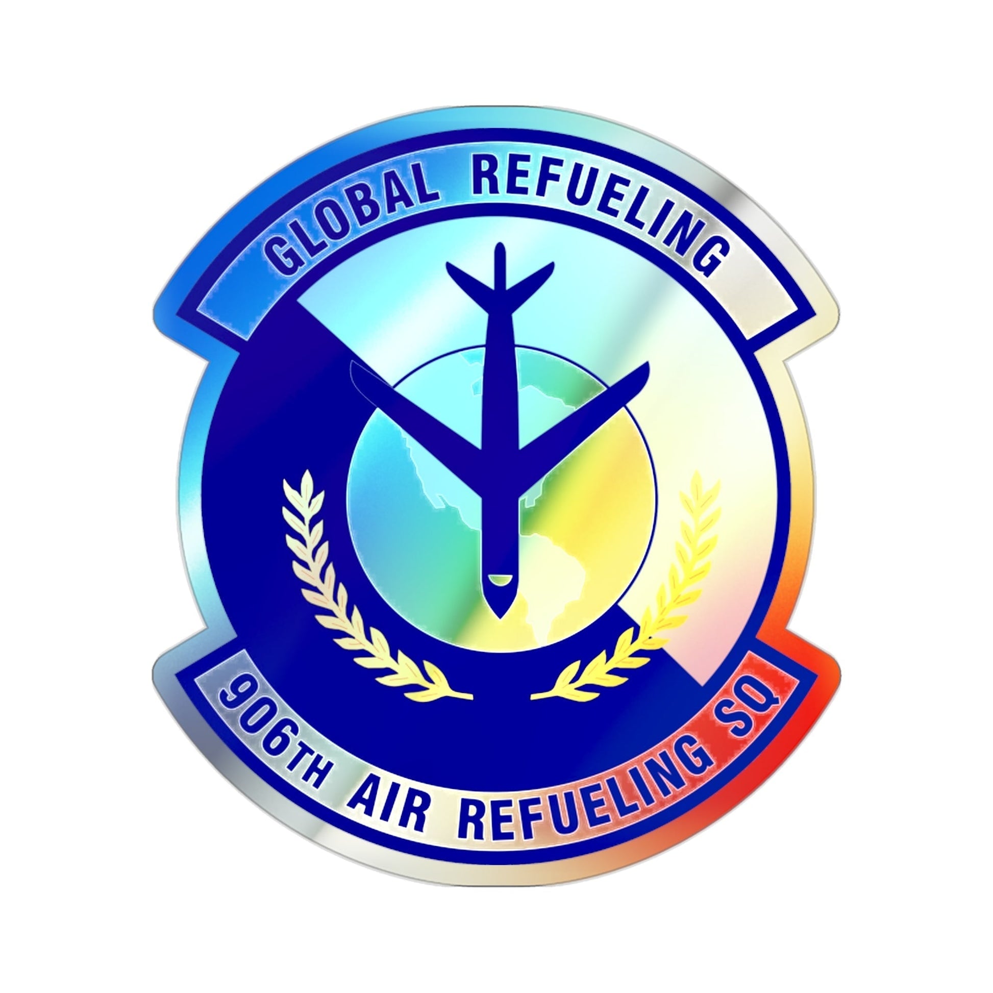 906th Air Refueling Squadron (U.S. Air Force) Holographic STICKER Die-Cut Vinyl Decal-2 Inch-The Sticker Space