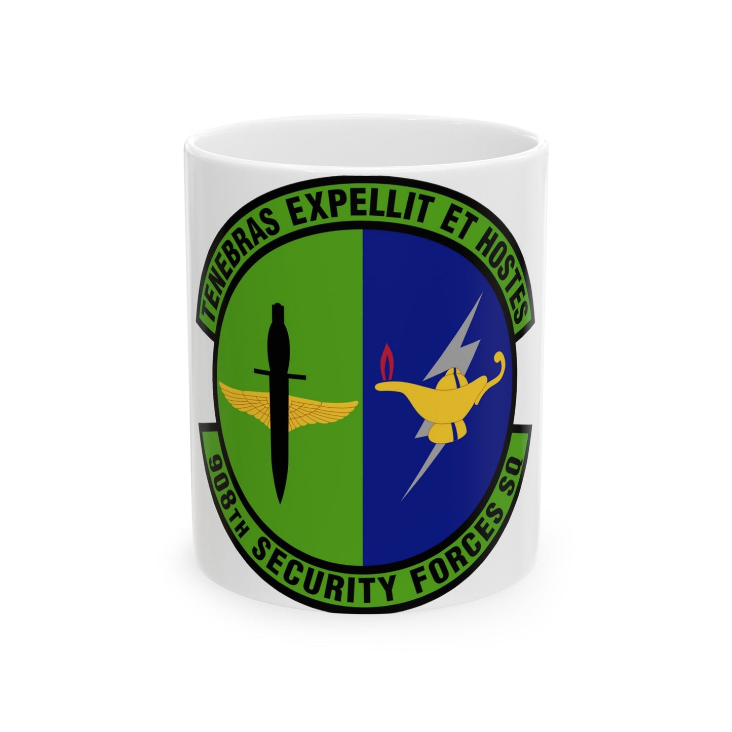 908th Security Forces Squadron (U.S. Air Force) White Coffee Mug-11oz-The Sticker Space
