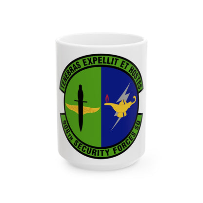 908th Security Forces Squadron (U.S. Air Force) White Coffee Mug-15oz-The Sticker Space