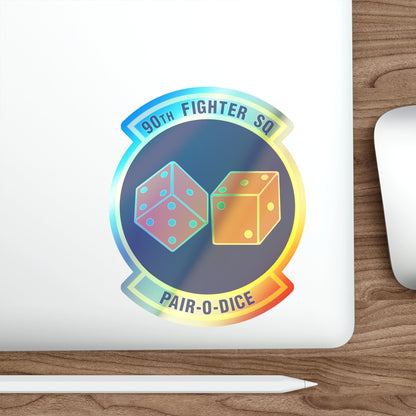 90th Fighter Squadron (U.S. Air Force) Holographic STICKER Die-Cut Vinyl Decal-The Sticker Space