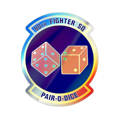 90th Fighter Squadron (U.S. Air Force) Holographic STICKER Die-Cut Vinyl Decal-2 Inch-The Sticker Space