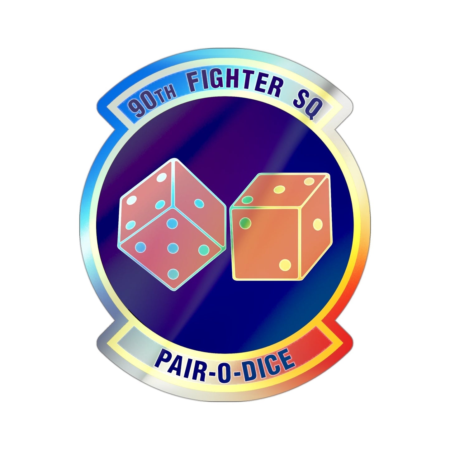 90th Fighter Squadron (U.S. Air Force) Holographic STICKER Die-Cut Vinyl Decal-3 Inch-The Sticker Space