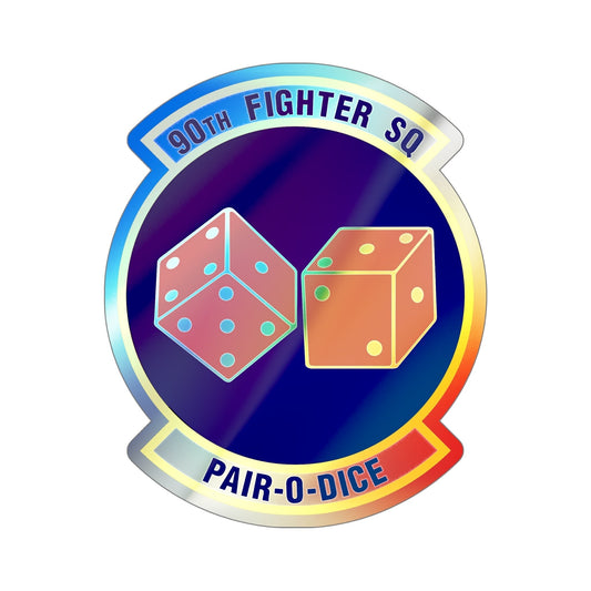 90th Fighter Squadron (U.S. Air Force) Holographic STICKER Die-Cut Vinyl Decal-6 Inch-The Sticker Space