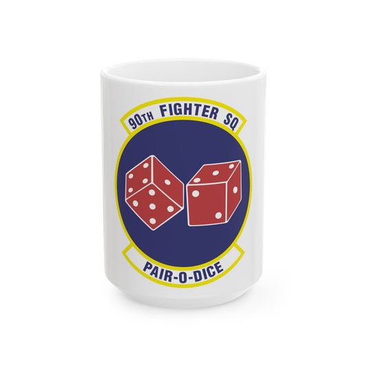 90th Fighter Squadron (U.S. Air Force) White Coffee Mug-15oz-The Sticker Space