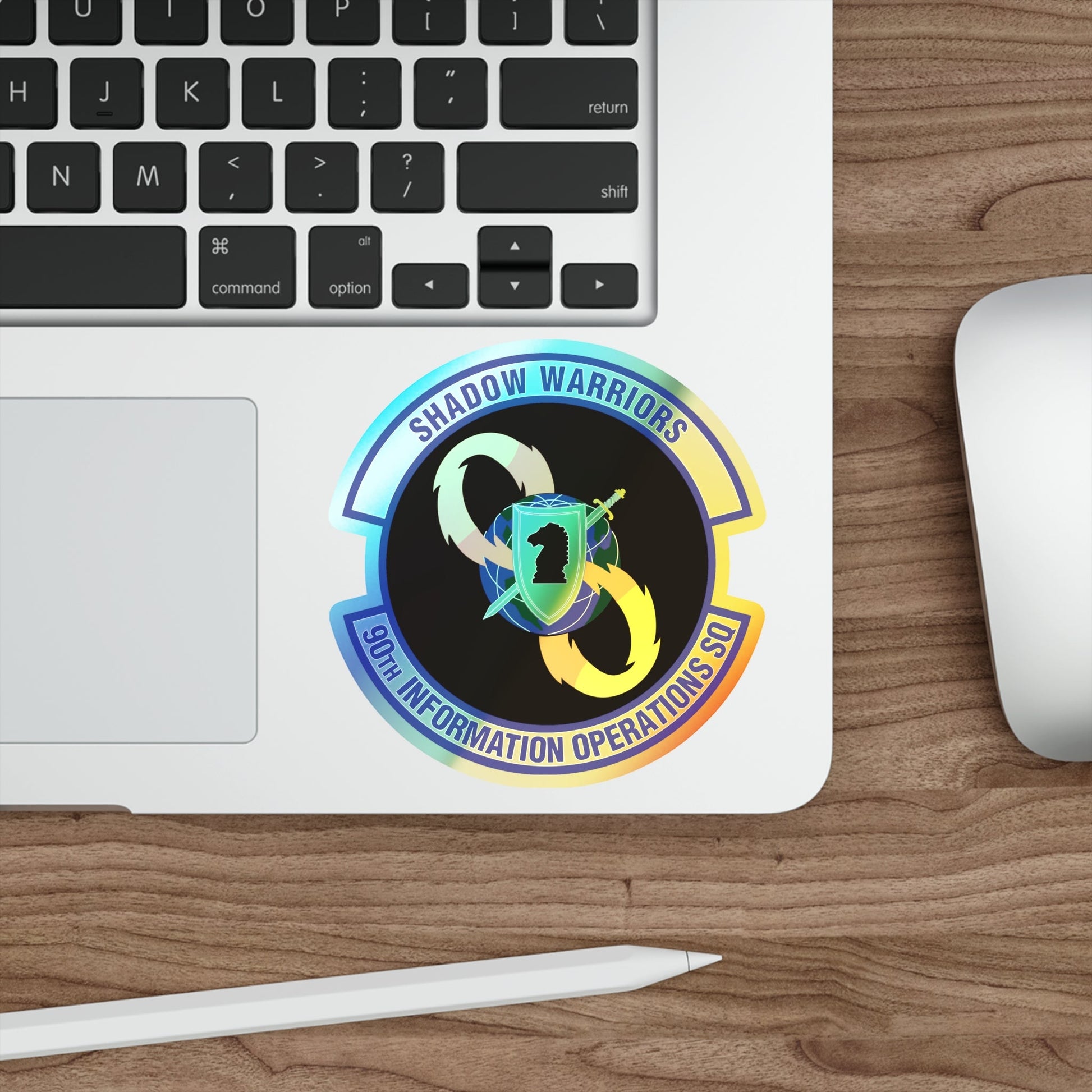 90th Information Operations Squadron (U.S. Air Force) Holographic STICKER Die-Cut Vinyl Decal-The Sticker Space