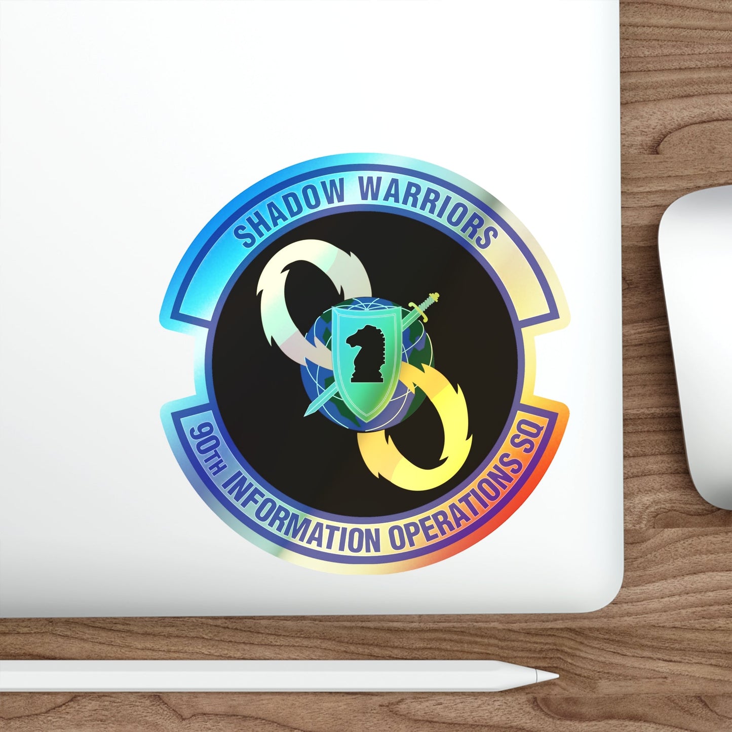 90th Information Operations Squadron (U.S. Air Force) Holographic STICKER Die-Cut Vinyl Decal-The Sticker Space