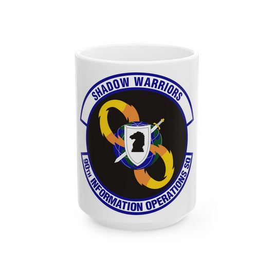 90th Information Operations Squadron (U.S. Air Force) White Coffee Mug-15oz-The Sticker Space