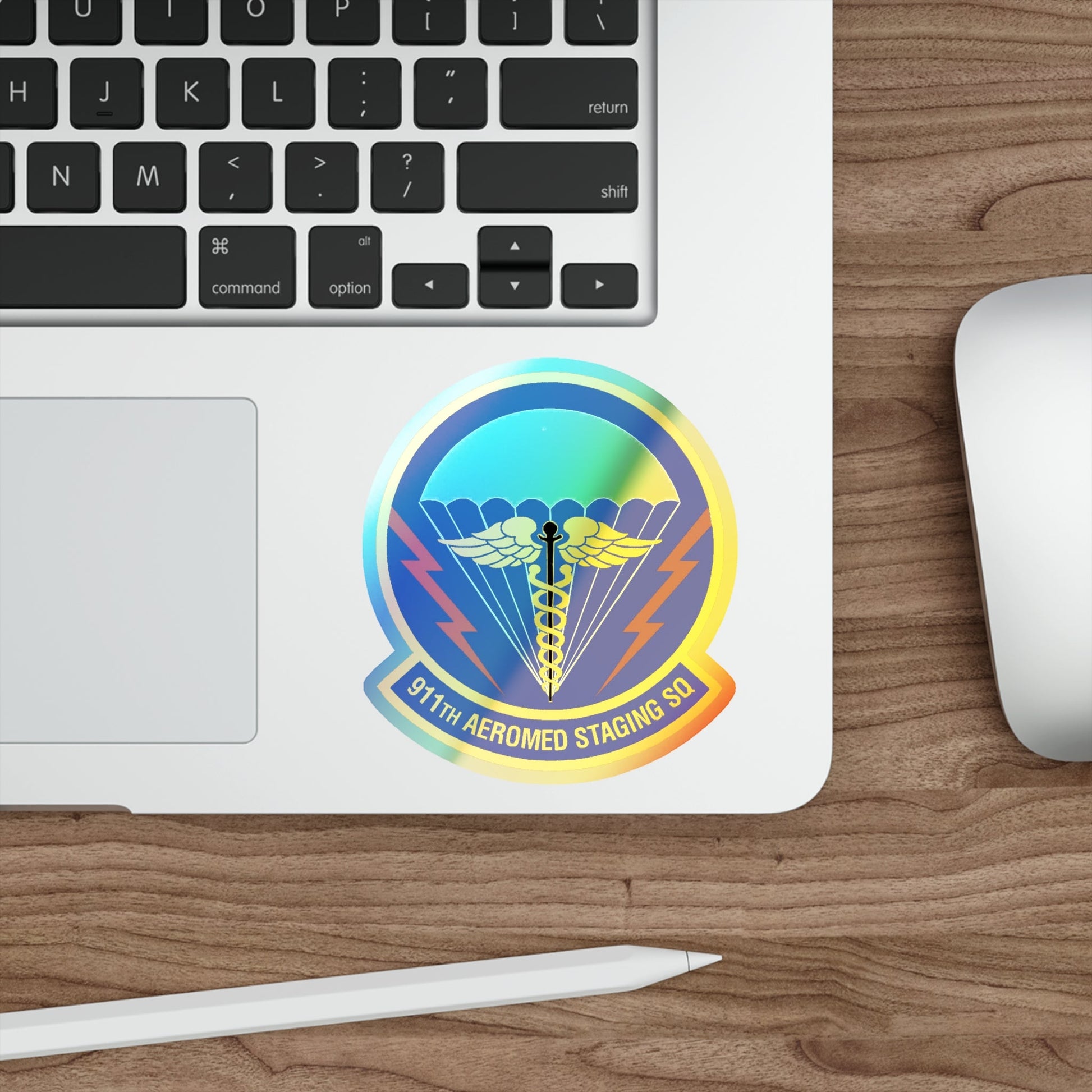 911 Aeromedical Staging Squadron AFRC (U.S. Air Force) Holographic STICKER Die-Cut Vinyl Decal-The Sticker Space