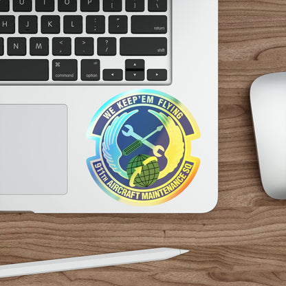 911th Aircraft Maintenance Squadron (U.S. Air Force) Holographic STICKER Die-Cut Vinyl Decal-The Sticker Space