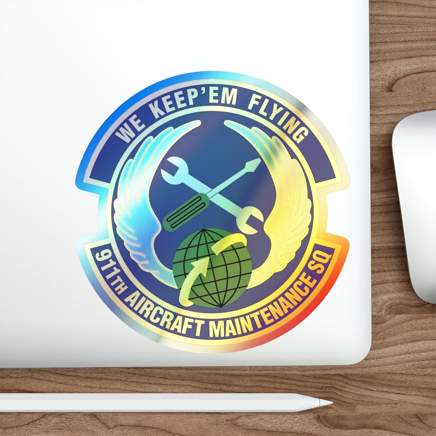 911th Aircraft Maintenance Squadron (U.S. Air Force) Holographic STICKER Die-Cut Vinyl Decal-The Sticker Space