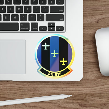 911th Operations Support Squadron (U.S. Air Force) Holographic STICKER Die-Cut Vinyl Decal-The Sticker Space