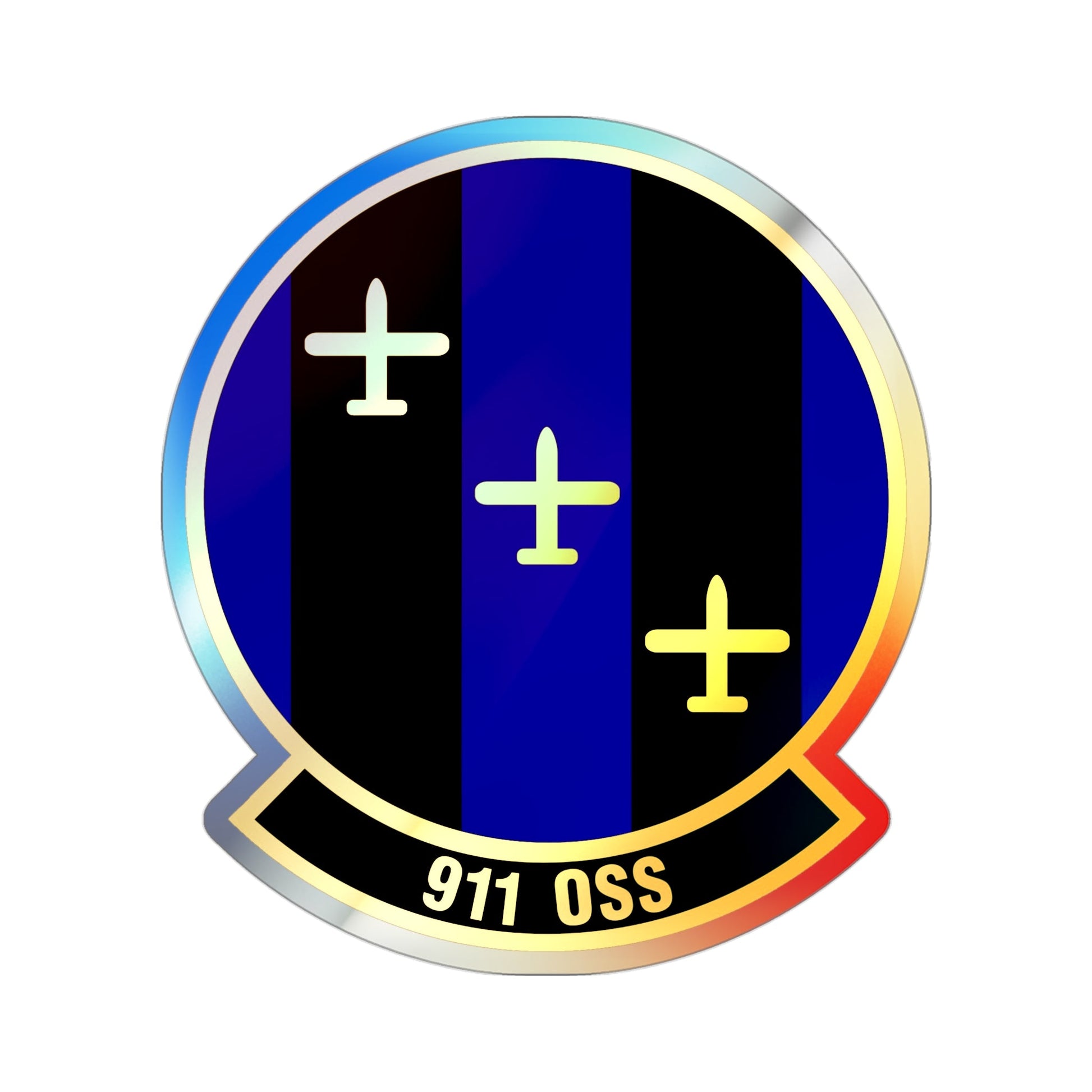 911th Operations Support Squadron (U.S. Air Force) Holographic STICKER Die-Cut Vinyl Decal-3 Inch-The Sticker Space