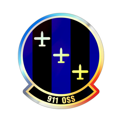 911th Operations Support Squadron (U.S. Air Force) Holographic STICKER Die-Cut Vinyl Decal-5 Inch-The Sticker Space