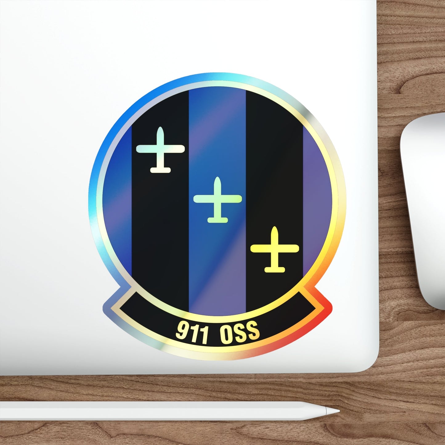 911th Operations Support Squadron (U.S. Air Force) Holographic STICKER Die-Cut Vinyl Decal-The Sticker Space