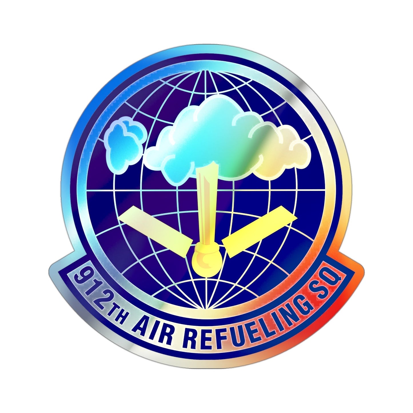 912th Air Refueling Squadron (U.S. Air Force) Holographic STICKER Die-Cut Vinyl Decal-3 Inch-The Sticker Space