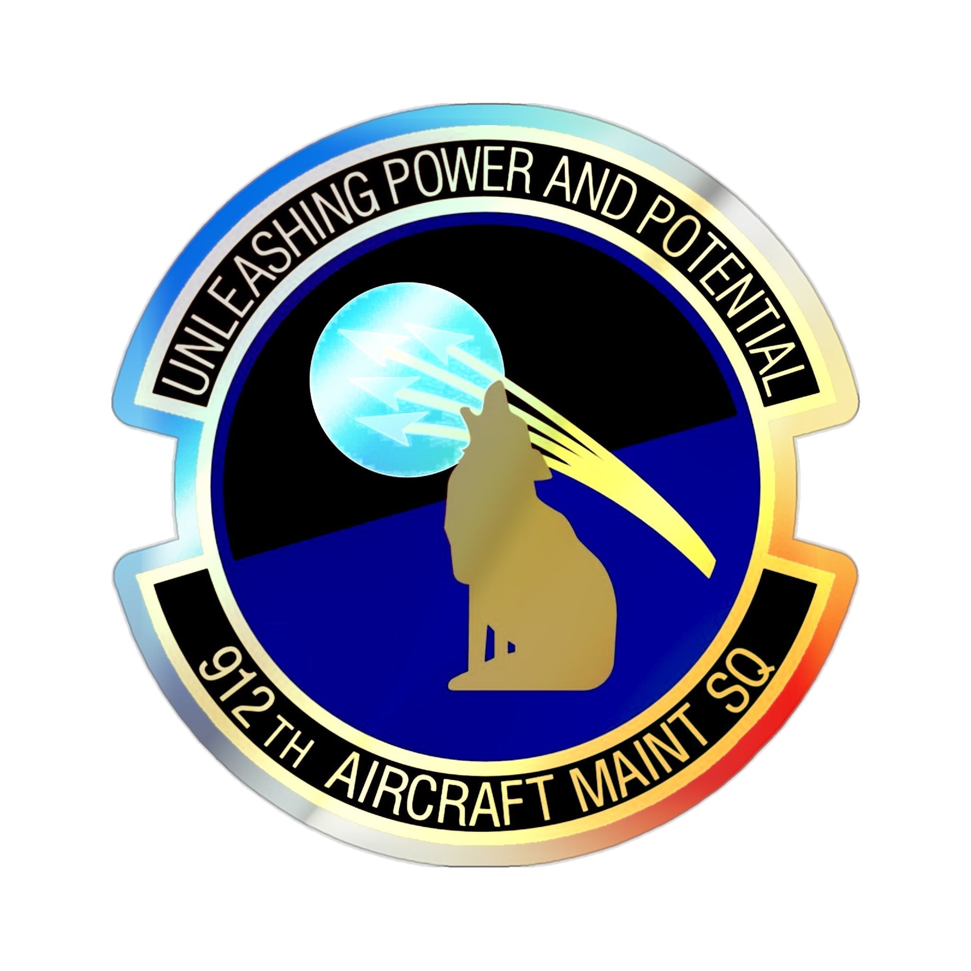 912th Aircraft Maintenance Squadron (U.S. Air Force) Holographic STICKER Die-Cut Vinyl Decal-2 Inch-The Sticker Space