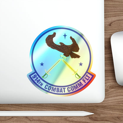 914th Combat Communications Flight (U.S. Air Force) Holographic STICKER Die-Cut Vinyl Decal-The Sticker Space