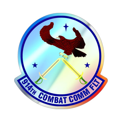 914th Combat Communications Flight (U.S. Air Force) Holographic STICKER Die-Cut Vinyl Decal-3 Inch-The Sticker Space