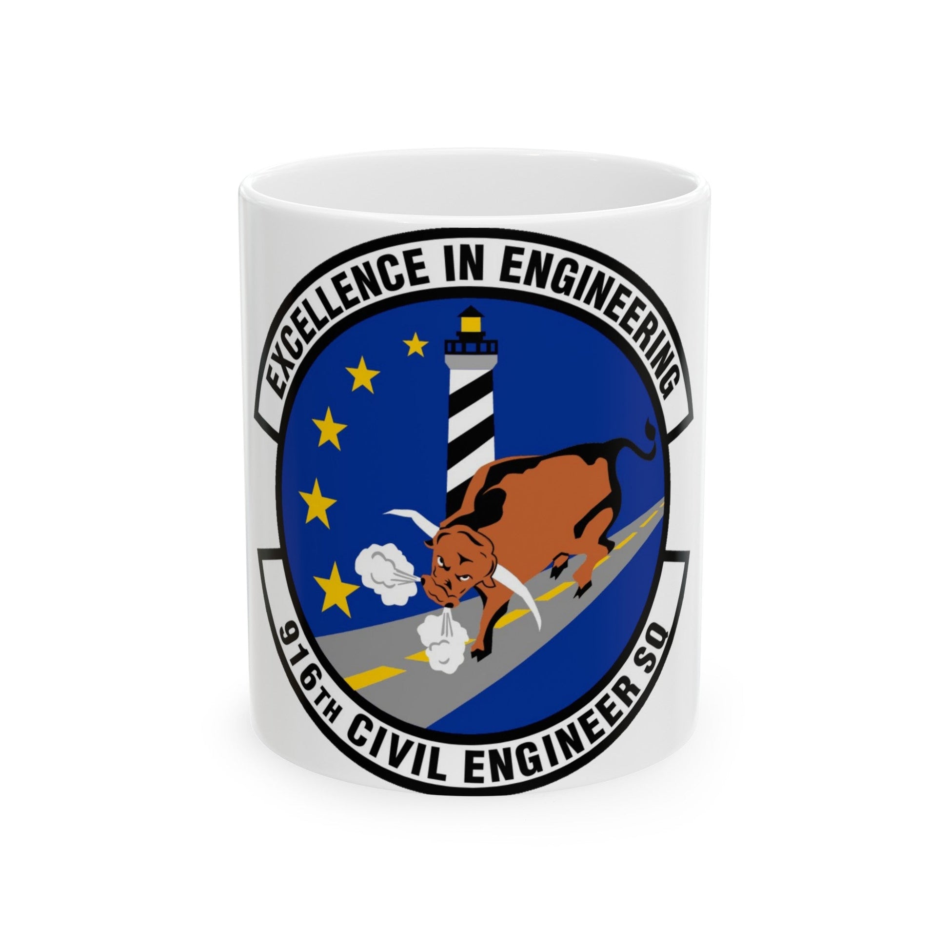 916th Civil Engineer Squadron (U.S. Air Force) White Coffee Mug-11oz-The Sticker Space