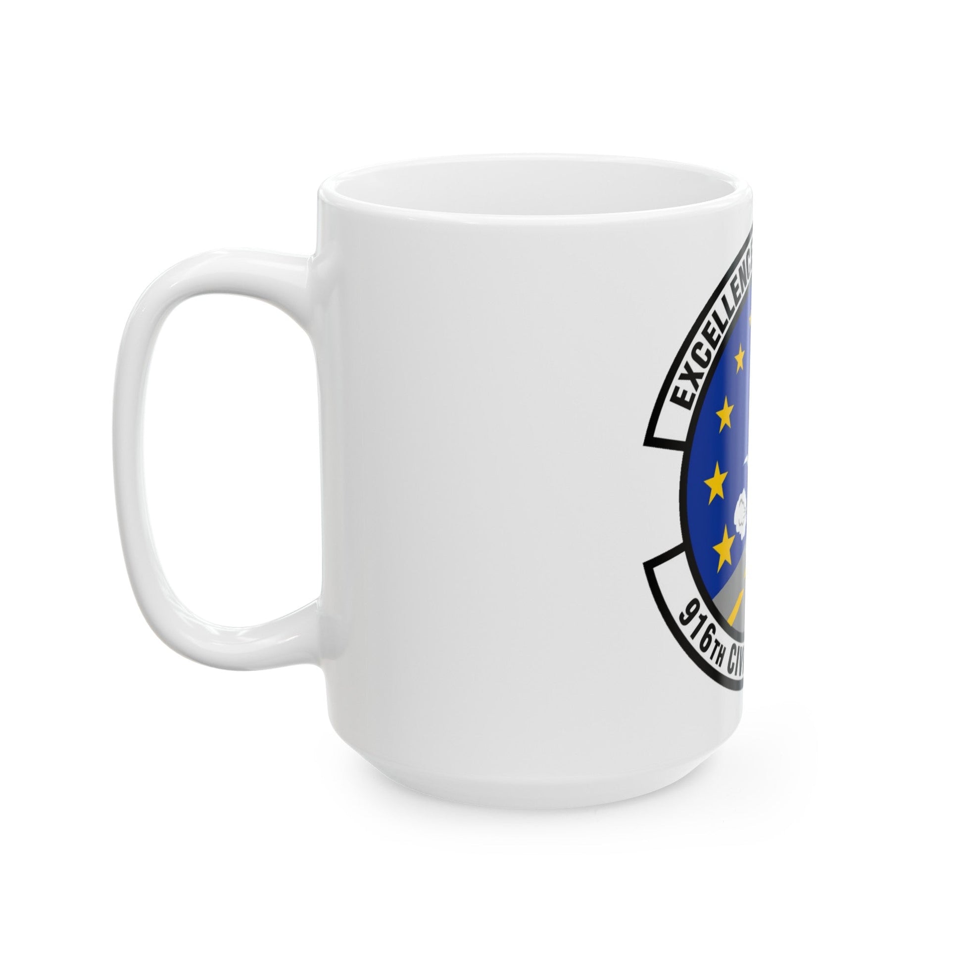 916th Civil Engineer Squadron (U.S. Air Force) White Coffee Mug-The Sticker Space